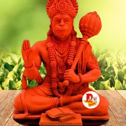 DARIDRA BHANJAN Orange Religious Idol Showpiece-image-88