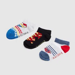 max Boys Pack Of 3 Printed Ankle-Length Socks-60