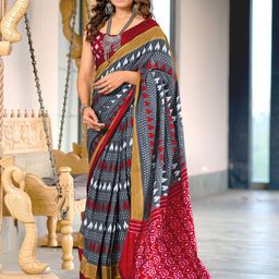 Mitera Printed Pure Cotton Block Print Saree-picture-10