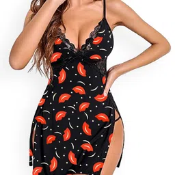 Hypestitch Satin Printed Baby Doll-picture-22