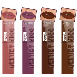 Ramp Walk Velvet Kiss Set Of 4 Matte Liquid Lipstick- 3.5 ml Each - Shade - 5 - 6 - 7 - 11-17