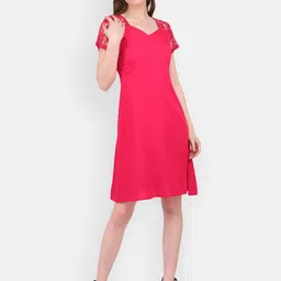 MARC LOUIS Women Crepe A-Line Dress-image-82
