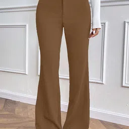AAHWAN Women Slim Fit High-Rise Trousers-picture-35