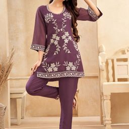 AUTUMN LANE Embroidered Pure Cotton Tunic & Trouser Co-Ords-image-35
