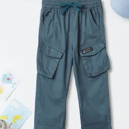 max Boys Solid Cargos Casual Trousers-image-94