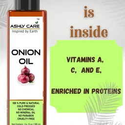 ASHLY CARE Cold Pressed Onion Oil With Vitamin A & C- 100 ml image 4