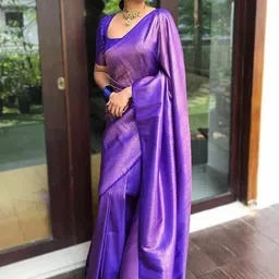BerMondsey Ethnic Motifs Woven Design Zari Banarasi Saree-picture-28