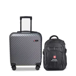 SWISS MILITARY Hard Sided Trolley Suitcase With Back Pack-image-89