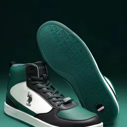 U.S. Polo Assn. Men Colourblocked Contrast Sole Sneakers-image-48
