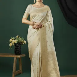 HI FI NX Woven Design Zari Pure Silk Banarasi Saree-15