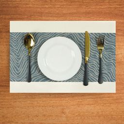 UniKart Navy Blue 10 Pieces Rectangle Table Placemats-21