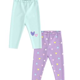 Nauti Nati Girls Pack Of 2 Printed Cotton Leggings-image-23