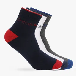 Crocodile Men Pack Of 3 Assorted Cotton Terry Ankle-Length Socks-17