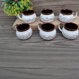 laghima jadon Multicoloured Textured Ceramic Glossy Mugs Set of Cups and Mugs image 2