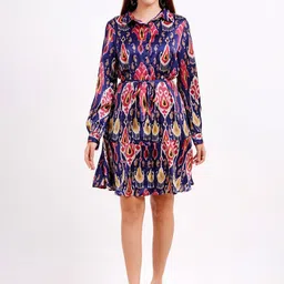MINGLAY Print A-Line Dress-13