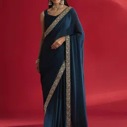 yourwish Embellished Sequinned Saree-6
