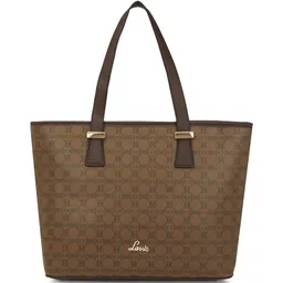 Lavie Printed Structured Tote Bag with Cut Work-33