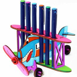 Funvention 3D Coloring Model Bi-Plane DIY Puzzle Toy - Multicolor image 5