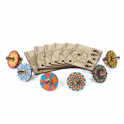 Funvention DIY Spinning Tops Geometric Patterns Multicolor  - Pack of 12 image 5