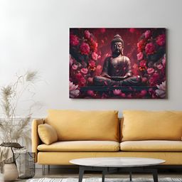 Eurotex Pink & Brown 1 Piece Canvas Religious Wall Paintings-image-62