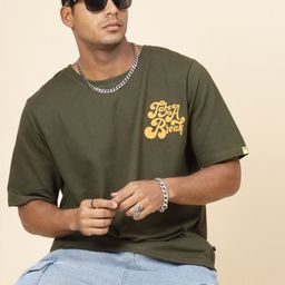 Metronaut Typography Printed Oversized Pure Cotton T-shirt-image-83