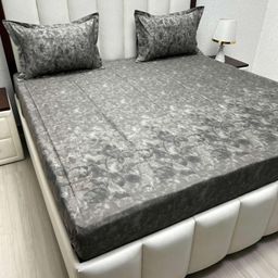 Pure Decor Brown & White Printed Pure Cotton 300 TC King Bedsheet Set2.74 m x 2.74 m-image-13