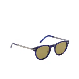 Specsmakers Unisex Yellow Lens & Blue Round Sunglasses with Polarised Lens SM SE7120-14