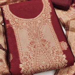 Maroosh Art Silk Unstitched Dress Material-picture-18