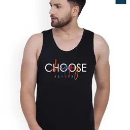 SLOWLORIS Pack Of 2 Printed Combed Cotton Gym Vest VSL26 CMB(CHS BLACK)(LOOK PEACOCK)-picture-44