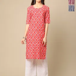 Anouk Rustic Women Pack Of 3 Ethnic Motifs Printed Crepe Kurta-image-31