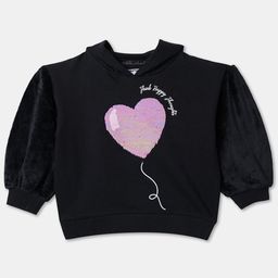 R&B Girls Graphic Printed Hood Cotton Pullover Sweatshirt-image-68