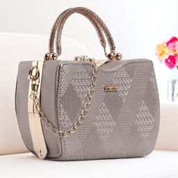 Exotic Embellished Quilted Box Clutch-9