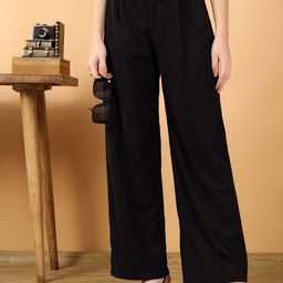 Stylecast X Kotty Women Straight Fit High-Rise Wide Leg Trousers-image-71