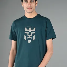 LOUIS STITCH Men Graphic Printed Round Neck Cotton T-shirt-image-43