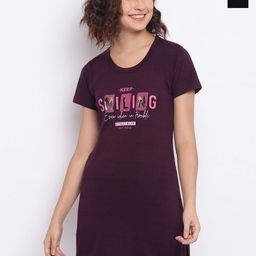 Duchess Women Pack Of 2 Printed Lounge Long T-Shirts-image-77