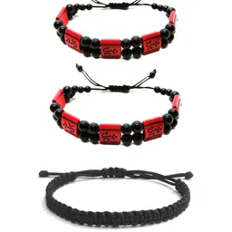Dynamic Retail Global Men 3 Handcrafted Wraparound Bracelet-image-11
