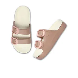 FEEL TIME Slip-On Open Toe Flats-image-92