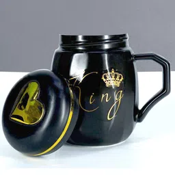 BonZeaL Black Text or Slogans Printed Ceramic Mugs 450 ml-44