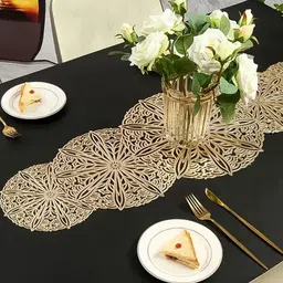 KANUSHI INDUSTRIES Beige Textured Table Runner-12