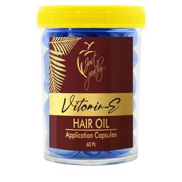 Just Peachy Vitamin E & Aloe Vera Hair Oil Capsules For Dry & Damaged Hair- 60 Capsules-81