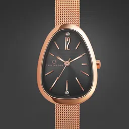 CARLINGTON Women Dial & Stainless Steel Straps Analogue Watch Iconic 2047 Rose Black-48