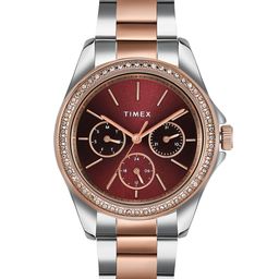 Timex Women Water Resistance Stainless Steel Analogue Watch TW000Z401-8