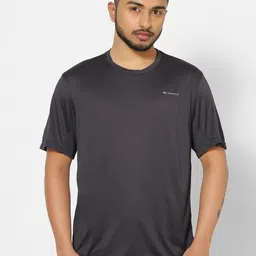 Quechua By Decathlon Men Charcoal Grey Solid Round Neck Trekking T-shirt-image-21