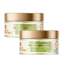 Khadi Organique 2-Pcs Face Gold Massage Cream For Brightening Skin - 50g Each-58