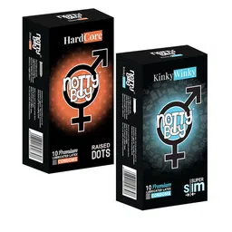 noTTy Boy Set Of Hard Core Raised Dots & Kinky Winky Super Slim Condoms - 10Pcs Each-54