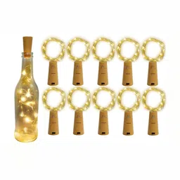SPARK WORLD Yellow 10 Pieces Rice Shape LED String Lights-3