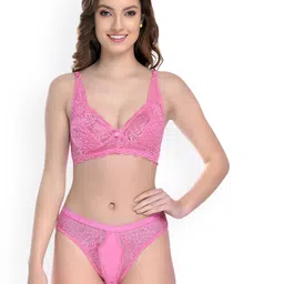 AROUSY Self-Design Cotton Non-Padded Lingerie Set-picture-46