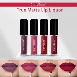 CurlyTales Set Of 4 Lightweight True Matte Never Ending Lipsticks - 01, 02, 03, 04-61