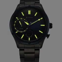 Titan Men Dial & Stainless Steel Bracelet Style Straps Analogue Watch 10009KM01-image-80