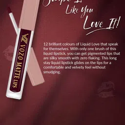 VOZO Set Of 4 Matte Lips Liquid Lipstick-1.5ml Each-101-102-103-203 image 3